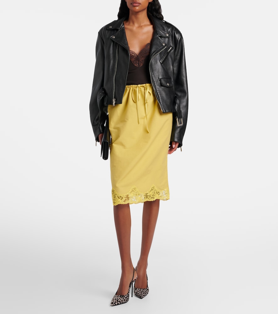 Paris Texas Lidia leopard-print canvas slingback pumps