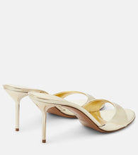 Paris Texas Lidia metallic leather mules