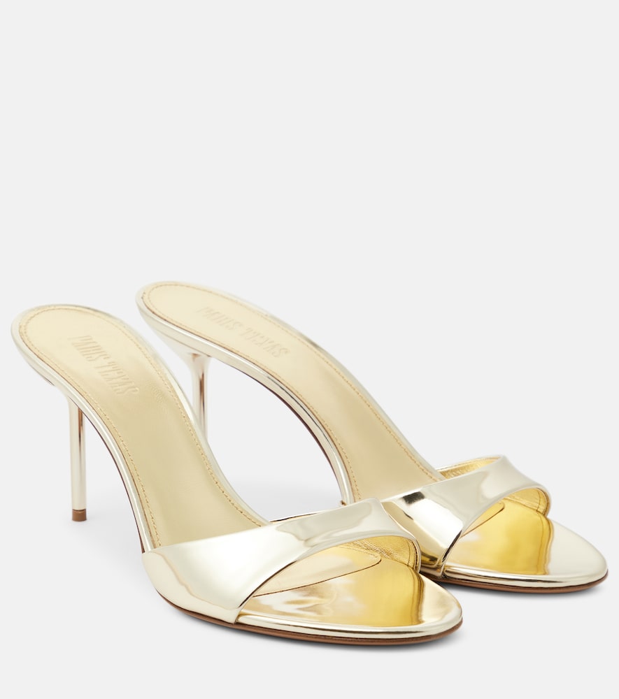 Paris Texas Lidia metallic leather mules - Paris Texas Lidia 金属皮革穆勒鞋