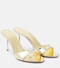 Paris Texas Lidia metallic leather mules - Paris Texas Lidia 金属皮革穆勒鞋