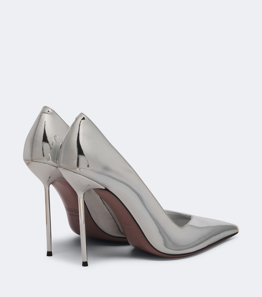 Paris Texas Lidia metallic leather pumps