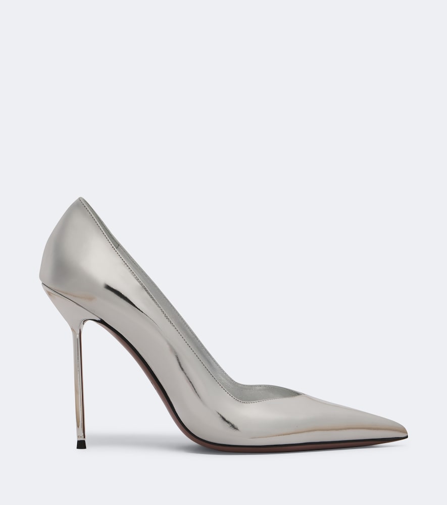 Paris Texas Lidia metallic leather pumps