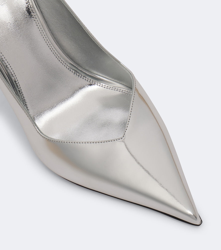 Paris Texas Lidia metallic leather pumps