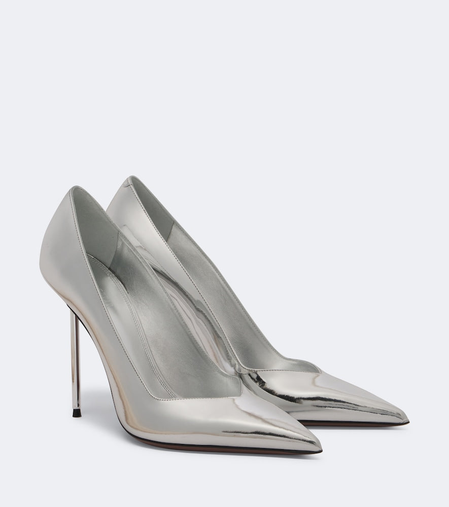 Paris Texas Lidia metallic leather pumps