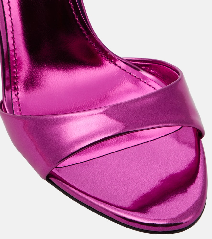 Paris Texas Lidia mirrored leather mules