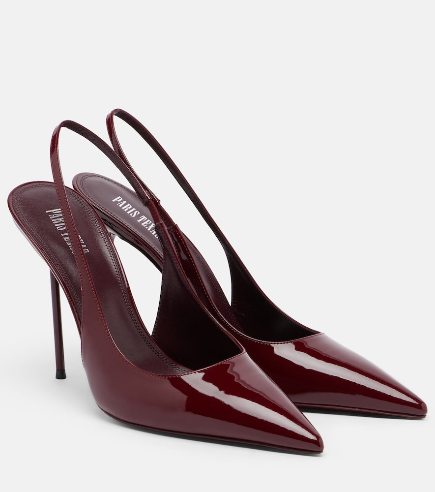 Paris Texas Lidia patent leather slingback pumps