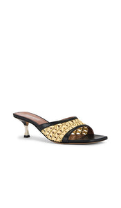 Paris Texas Lorena 55 Mule in Black,Neutral