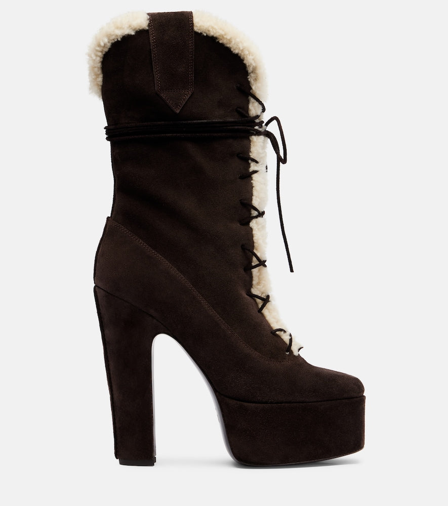 Paris Texas Malena 145 suede platform mid-calf boots