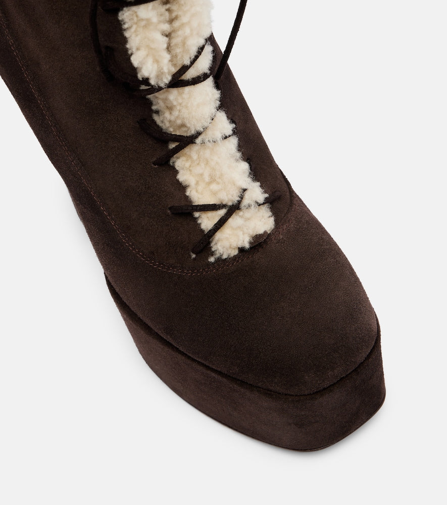 Paris Texas Malena 145 suede platform mid-calf boots