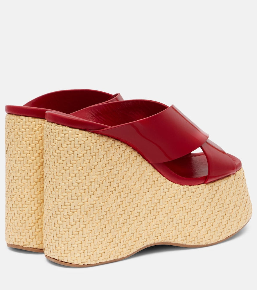 Paris Texas Mara patent leather wedge mules