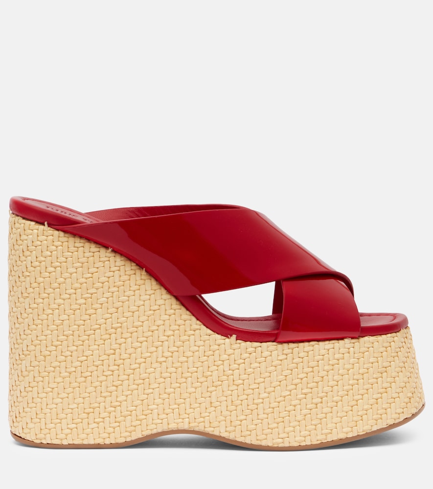 Paris Texas Mara patent leather wedge mules