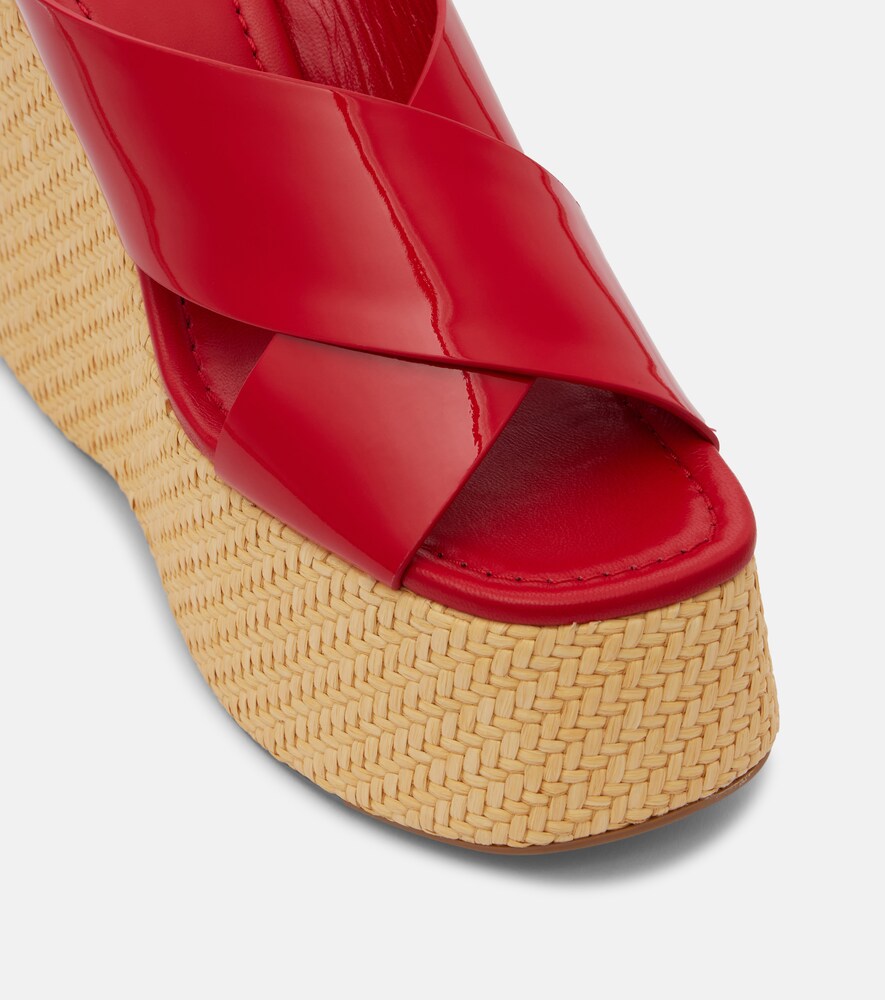 Paris Texas Mara patent leather wedge mules