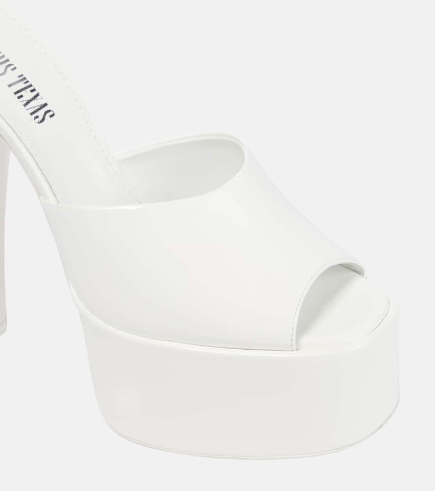Paris Texas Marina patent leather platform mules