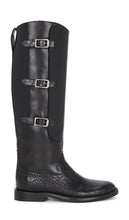 Paris Texas Montana Buckle Boot in Black | Carbone & Black Black Boots for Women
