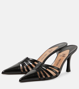 Paris Texas Nadia 85 cutout leather mules