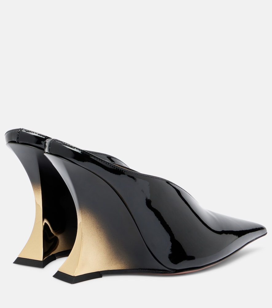 Paris Texas Nina 105 patent leather wedge mules