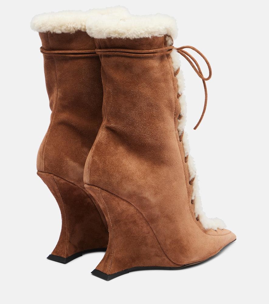 Paris Texas Nina 105 suede wedge boots