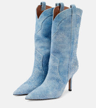 Paris Texas Paloma 95 denim knee-high boots