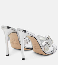 Paris Texas Regina 105 metallic leather mules