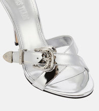 Paris Texas Regina 105 metallic leather mules