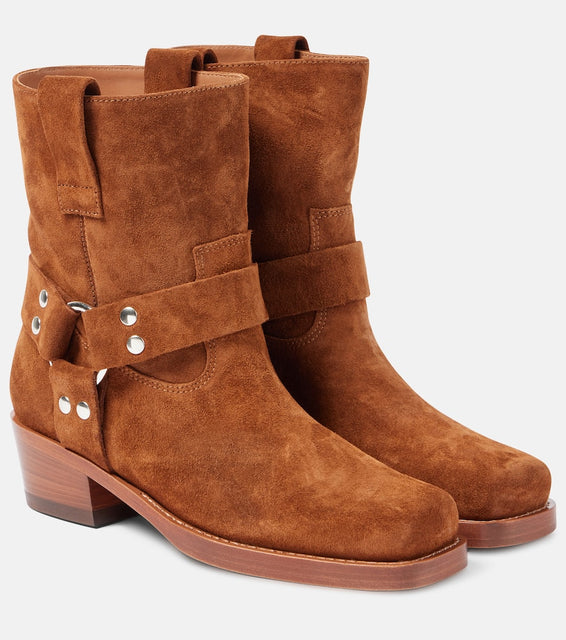 Paris Texas Roxy 45 suede biker boots