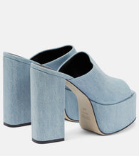 Paris Texas Sasha denim platform mules
