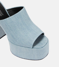Paris Texas Sasha denim platform mules