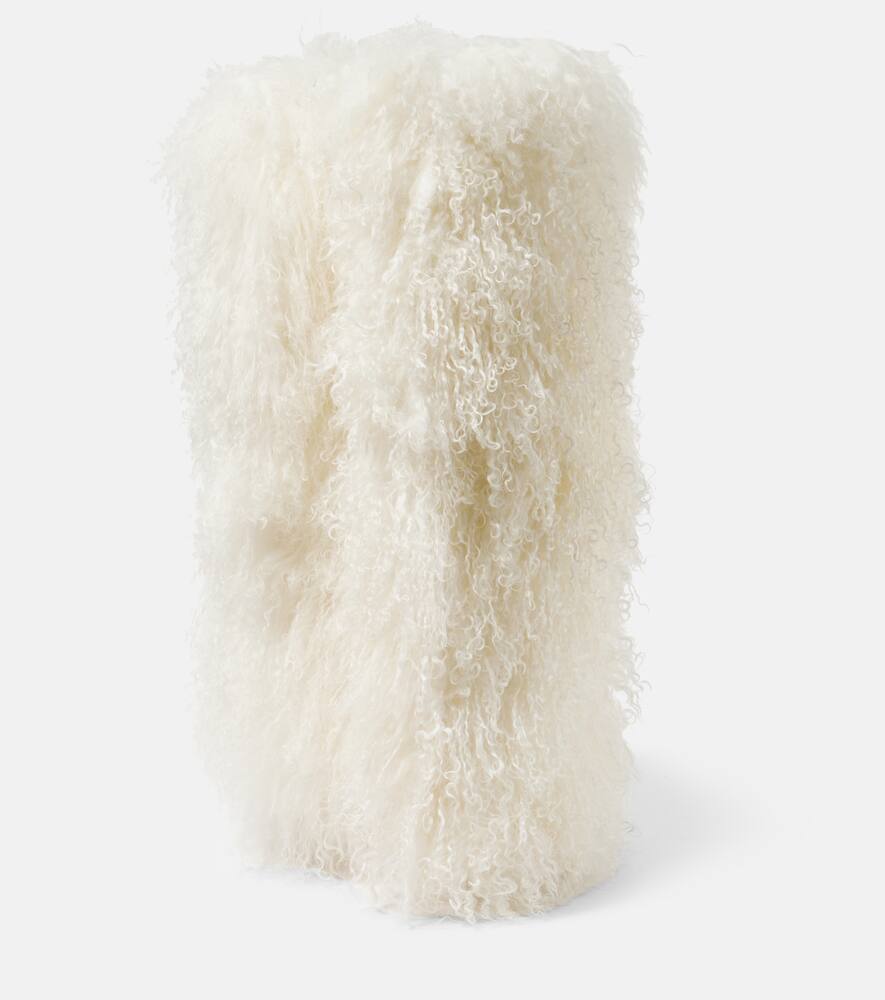 Paris Texas Shearling over-the-knee boots