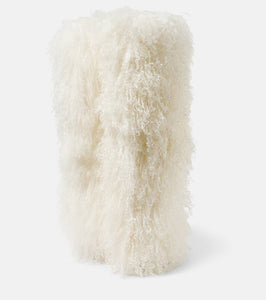 Paris Texas Shearling over-the-knee boots