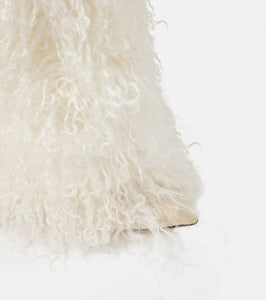 Paris Texas Shearling over-the-knee boots