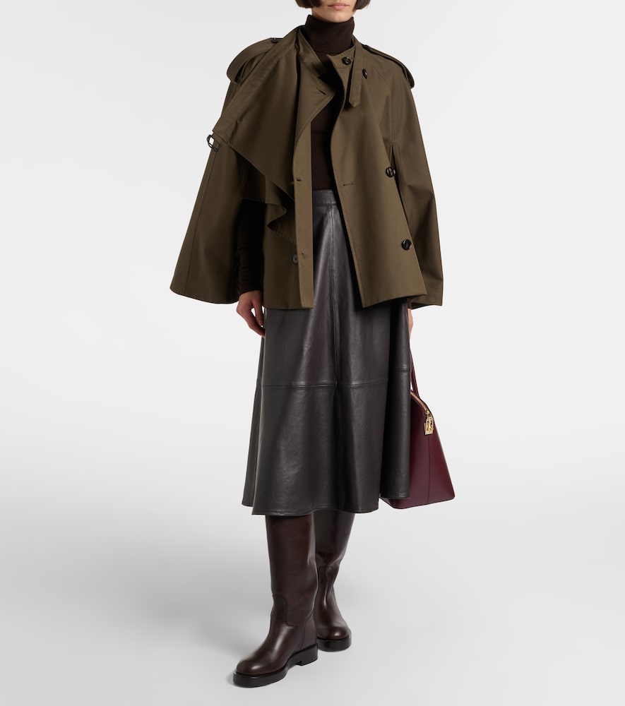 Paris Texas Shearling-trimmed leather knee-high boots