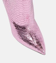 Paris Texas Slouchy metallic leather boots