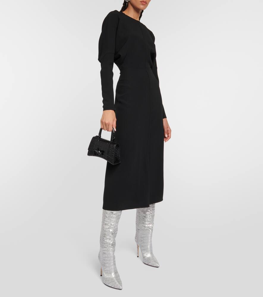 Paris Texas Snake-effect leather knee-high boots