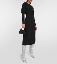 Paris Texas Snake-effect leather knee-high boots