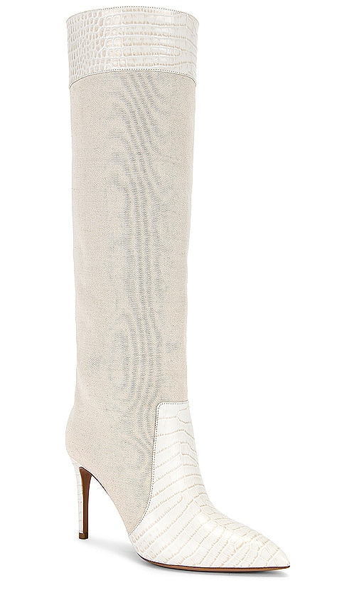 Paris Texas Stiletto 85 Boot in Ivory