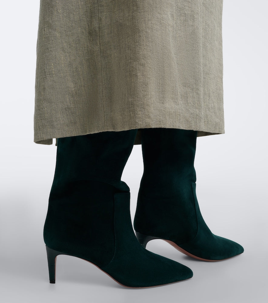 Paris Texas Stiletto suede knee-high boots
