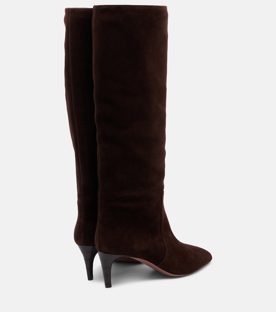 Paris Texas Stiletto suede knee-high boots