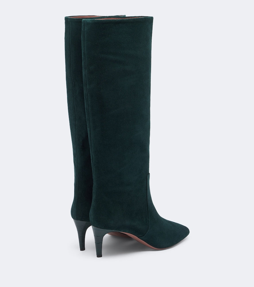 Paris Texas Stiletto suede knee-high boots