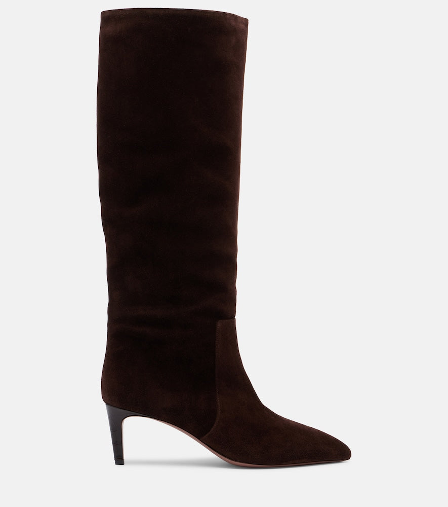 Paris Texas Stiletto suede knee-high boots
