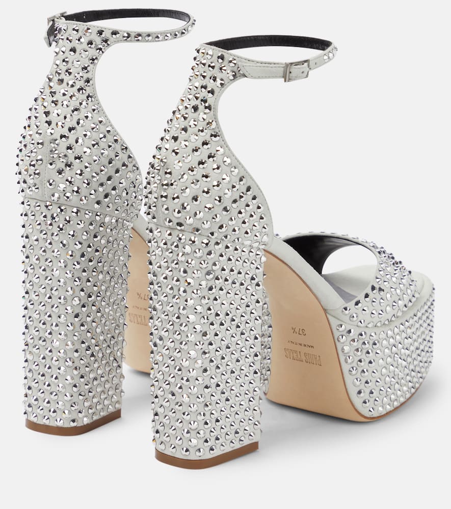 Paris Texas Tatiana embellished suede platform sandals