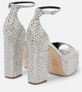 Paris Texas Tatiana embellished suede platform sandals