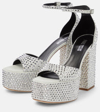 Paris Texas Tatiana embellished suede platform sandals