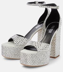 Paris Texas Tatiana embellished suede platform sandals
