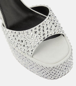 Paris Texas Tatiana embellished suede platform sandals