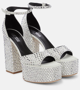 Paris Texas Tatiana embellished suede platform sandals