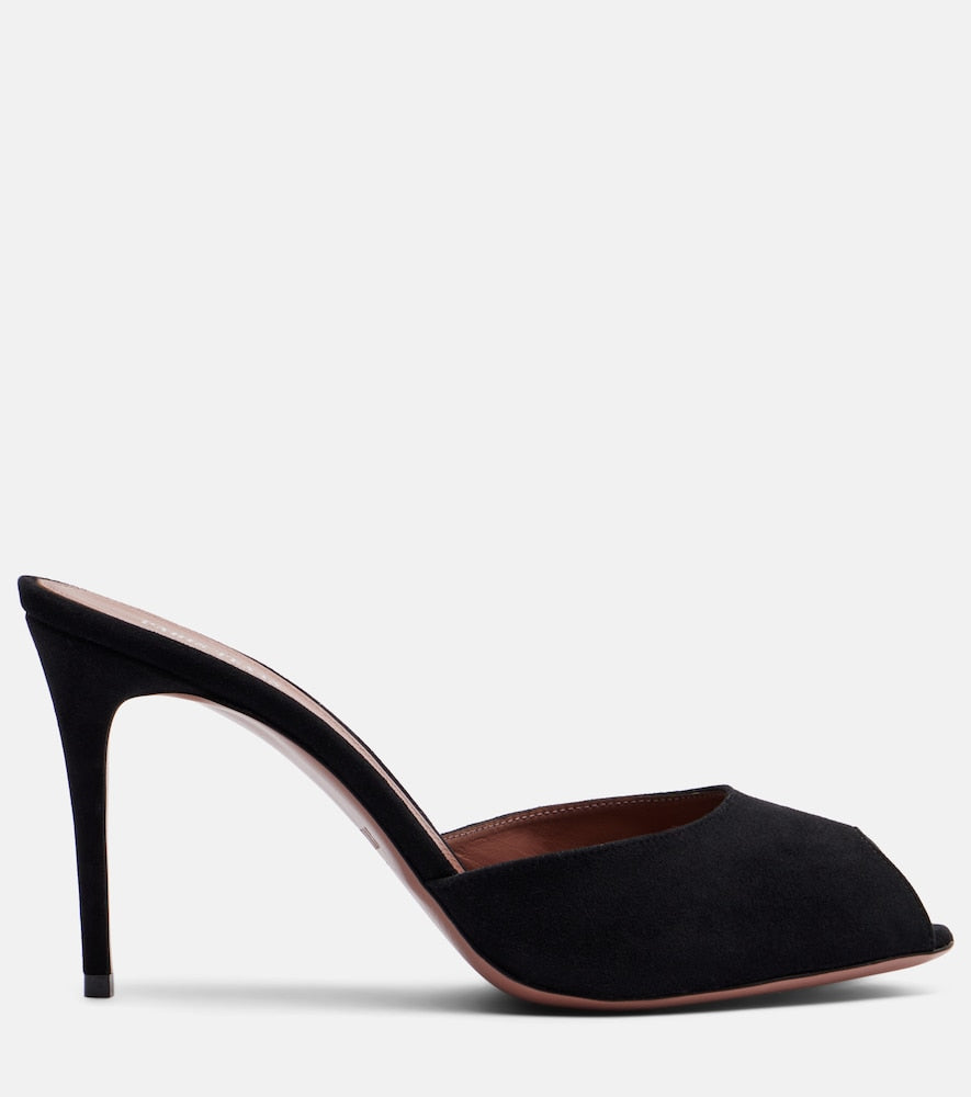 Paris Texas Vera 85 suede mules