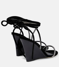 Paris Texas Willow embellished suede wedge sandals