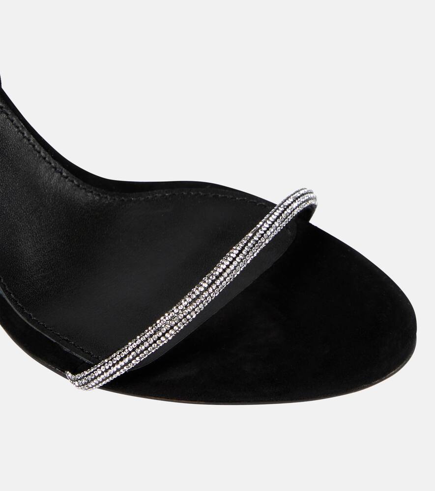 Paris Texas Willow embellished suede wedge sandals