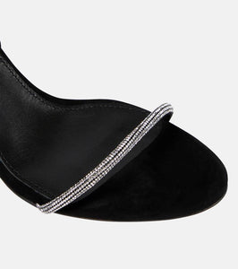 Paris Texas Willow embellished suede wedge sandals