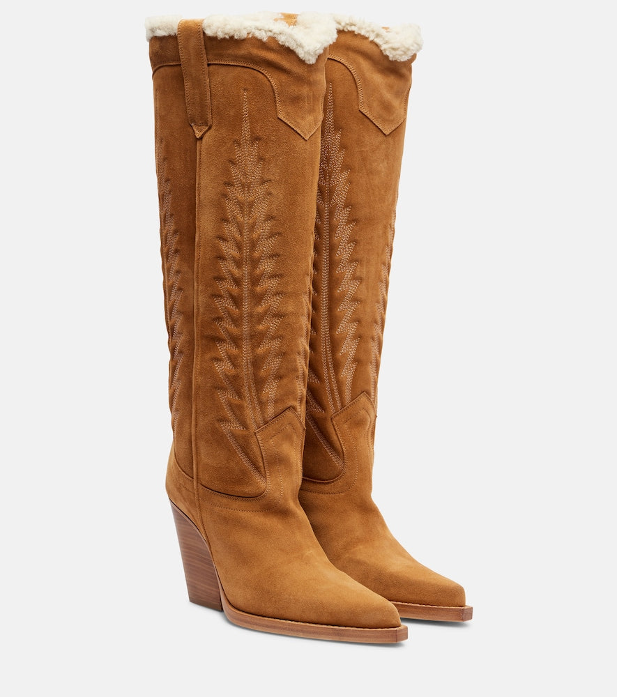 Paris Texas Winter El Dorado suede cowboy boots